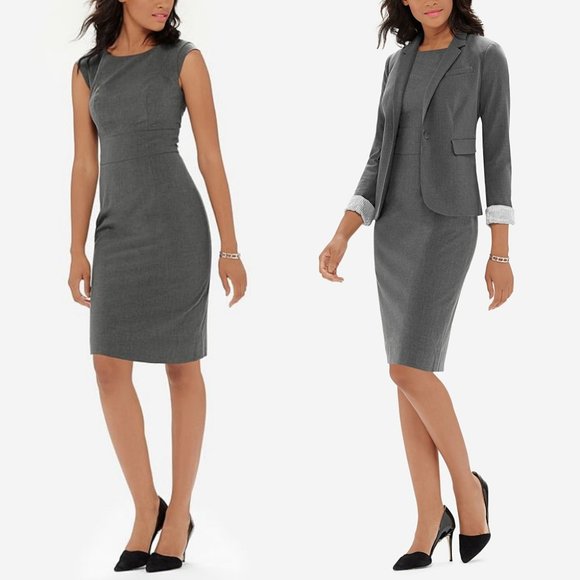 The Limited Dresses & Skirts - The Limited Grey Collection V-Back Sheath Dress